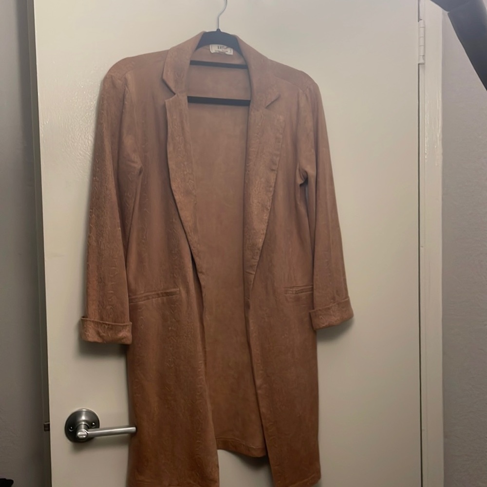 Beige velvet Snakeskin Trench